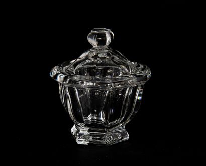 BACCARAT.
Pressed crystal sugar bowl with...