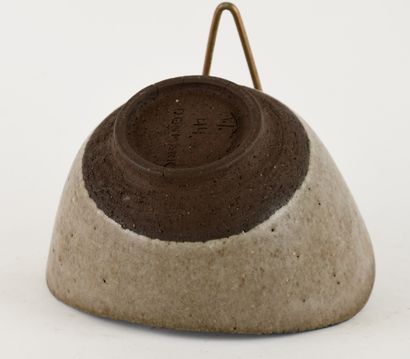 DENMARK.
Stoneware bowl glazed grey on the...