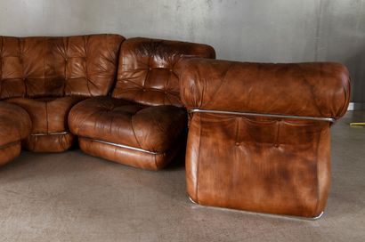ITALIAN WORK FROM THE 1970S.
Modular sofa,...