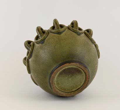 PRIMAVERA.
Green-glazed stoneware ball vase...