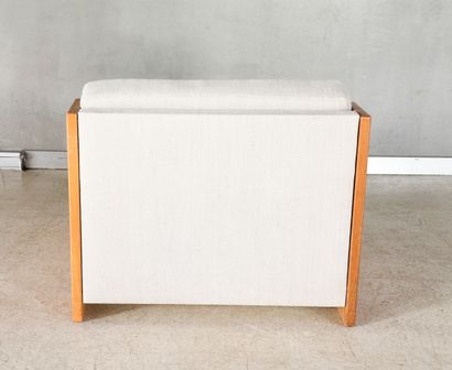 MAISON REGAIN.
Armchair with solid elm frame...