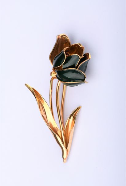 PARMENTIER Paris Brooch in 18-carat (750-millimeter)...
