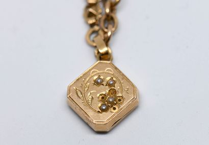Antique 18K (750 thousandths) rose gold bracelet...