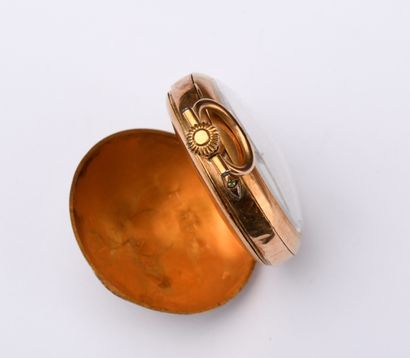 Montre de col en or rose 18 carats (750 millièmes)...