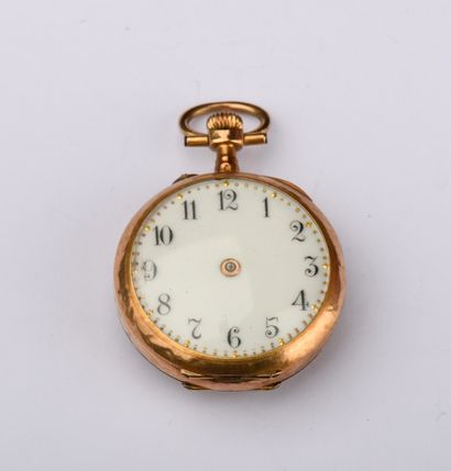 Montre de col en or rose 18 carats (750 millièmes)...