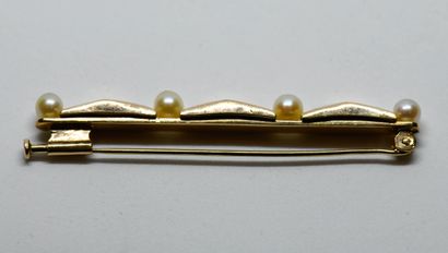 Barrette brooch in 18-carat (750 thousandths)...
