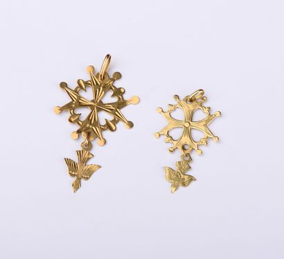 Meeting of two Saint-Esprit in 18-carat yellow...