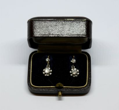 *Pair of gold and silver dormeuses set with...