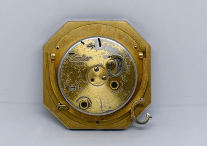 CARTIER.
Gilt-metal octagonal alarm clock...