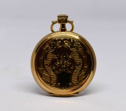 Montre à gousset en or jaune.
Le revers à...