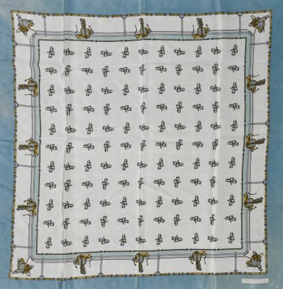 CELINE.
Silk scarf decorated with stirrups.
65...