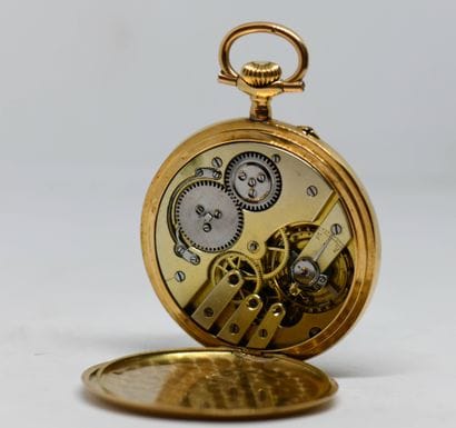 Montre à gousset en or jaune 18 carats (750...