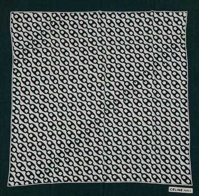 CELINE.
Silk scarf decorated with stirrups.
65...