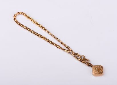 Antique 18K (750 thousandths) rose gold bracelet...
