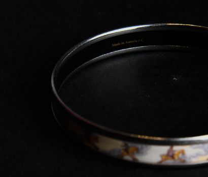 HERMES.
Silver-plated metal bracelet with...