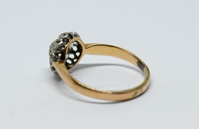 *Small gold and silver ring set with an old-cut...