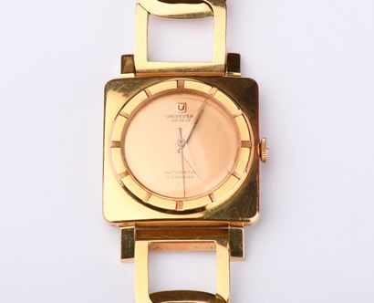 UNIVERSAL GENEVE.
Montre de poignet en or...