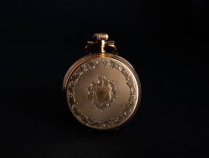 Montre à gousset en or jaune.
Le cadran émaillé...