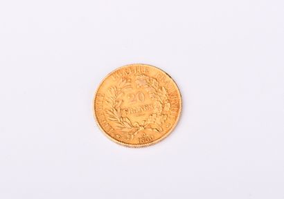 20 French Franc gold coin Ceres 1850A