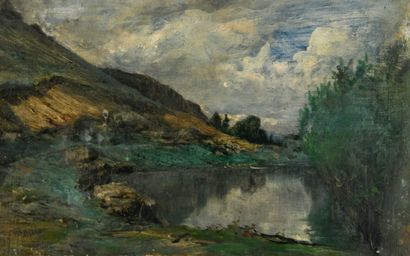 Adolphe APPIAN (1818-1898)
Pond in the Bugey
Oil...