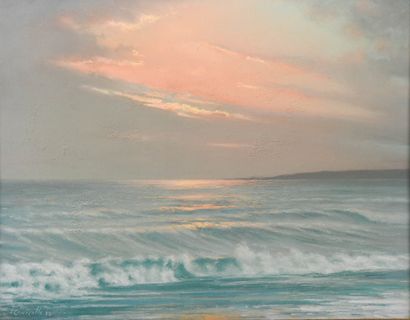 Lucien COURSOLLE (1870-1933)
Waves at dusk,...
