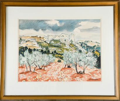 Yves BRAYER (1907-1990)
Olive trees in Baux-de-Provence...