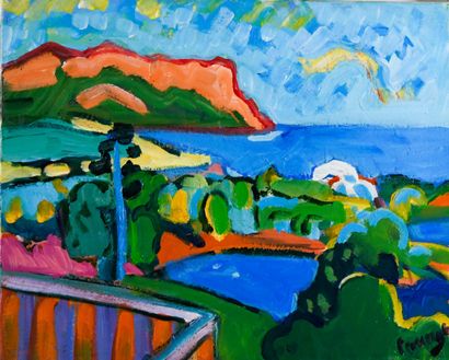 Maria PENRAAT (born 1949) 
Balcony in Cassis
Acrylic...