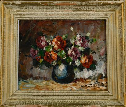 Henri FONTAINE (1887-1948)
Roses
Oil on isorel...