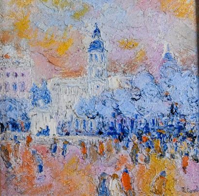 Jeanine COMBE (born 1938)
Bellecour [Lyon]
Oil...