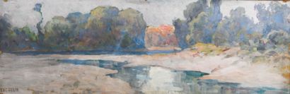 Luc BELIN (1878-1959)
River at dusk
Oil on...