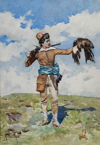 Alberto LA MONACA (1862-1936)
Hunter with...