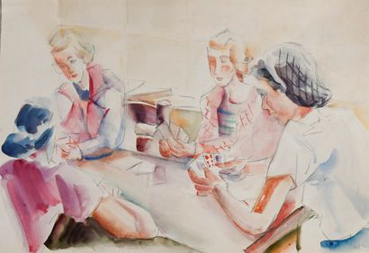 André LHOTE (1885-1962)
The card game
Watercolor...