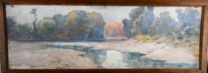 Luc BELIN (1878-1959)
River at dusk
Oil on...