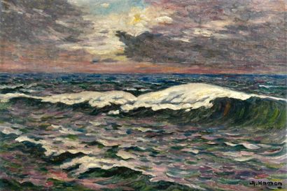 Adrien HAMON (1875-1943)
Study of waves on...