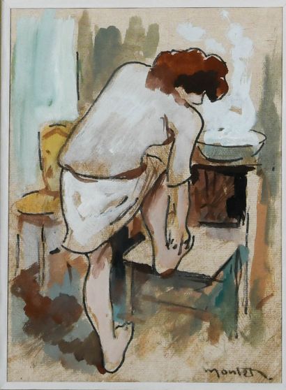Maurice MONTET (1905-1997)
Woman at her Toilet
Gouache...