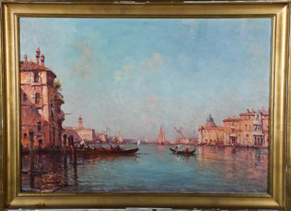 Alfredo CALDINI (19th century) 
Venice, 1907
Oil...