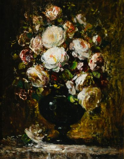 François VERNAY (1821-1896)
Roses in a vase
Oil...