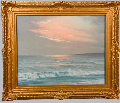 Lucien COURSOLLE (1870-1933)
Waves at dusk,...