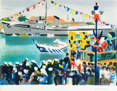 Gabriel COUDERC (1905-1994)
Jousts in Sète
Color...