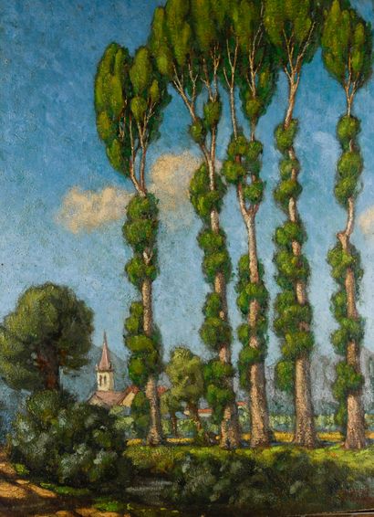 Louis ESTIVAL (1890-1965)
Poplars, La Plaine-en-Champsaur...