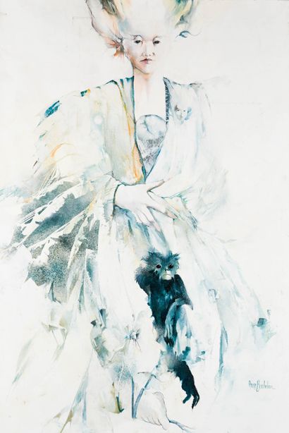 Anne BACHELIER (b. 1949)
Lady with a Monkey,...