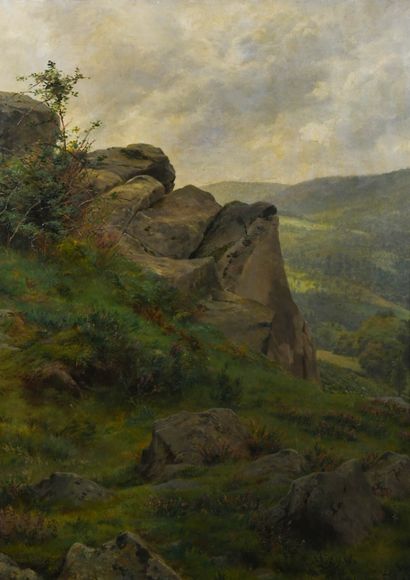 Maurice LELOIR (1853-1940)
Rocks in a hilly...