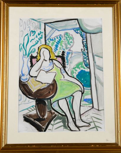 CLÉMENT-SERVEAU (1886-1972) 
Young Woman...