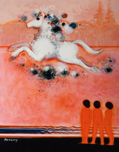 Frédéric MENGUY (1927-2007)
The white stallion
Oil...