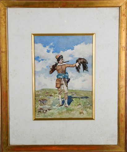 Alberto LA MONACA (1862-1936)
Hunter with...