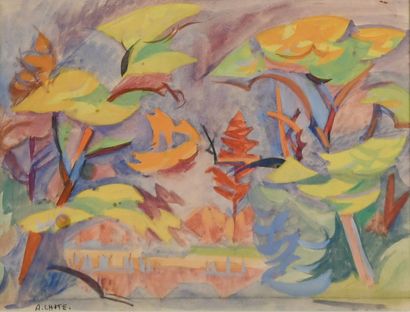 André LHOTE (1885-1962)
Landscape with river...