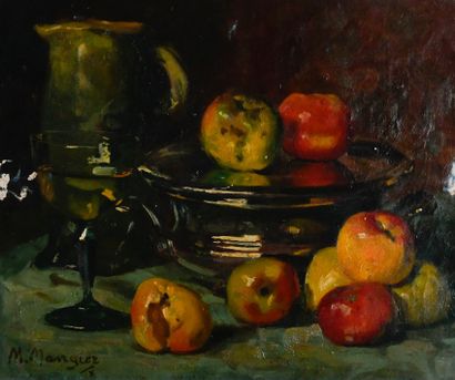 Marius MANGIER (1867-1952)
Apples
Oil on...