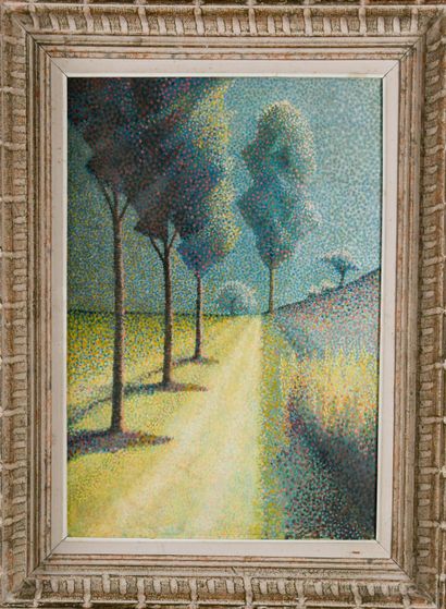 Pointillist school
Landscape
Oil on canvas
38...