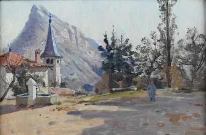 Dauphinoise school circa 1900
Fountain in...