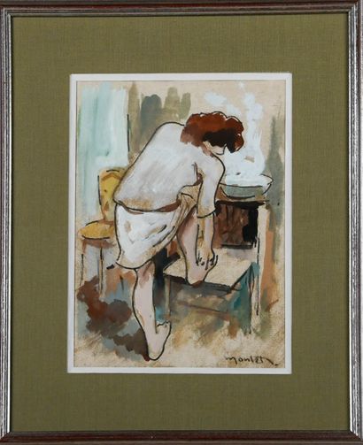 Maurice MONTET (1905-1997)
Woman at her Toilet
Gouache...